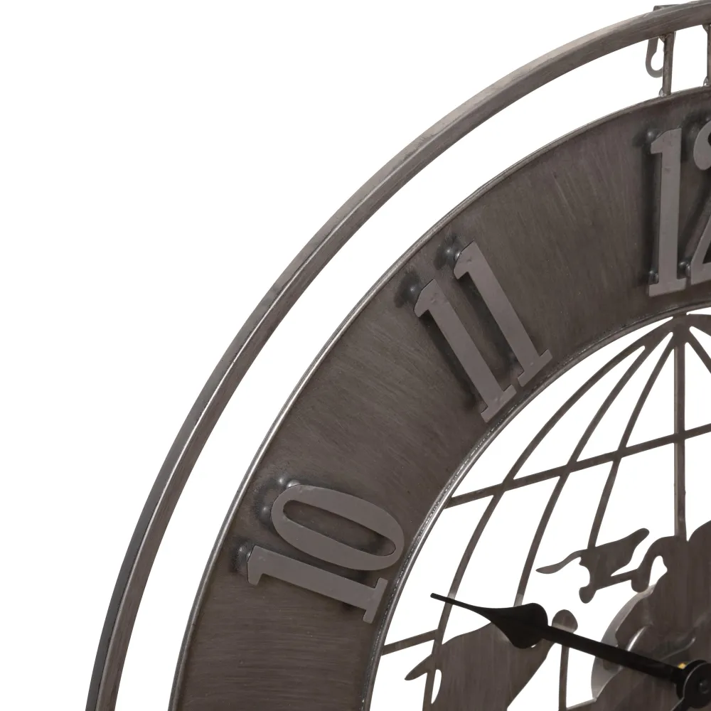 Atmosphera Horloge Metal Monde Isac D.68Cm- Horloges