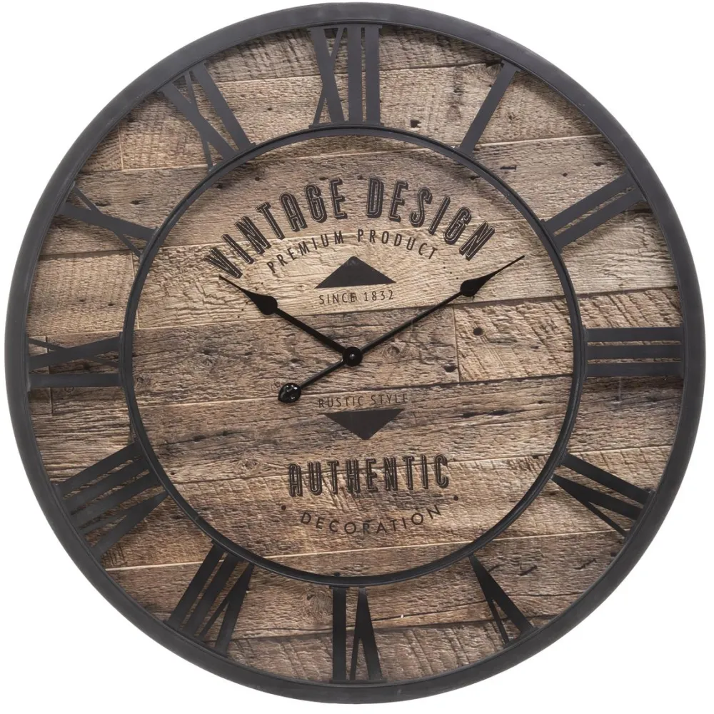 maxibazar Horloge Metal Oscar D.80Cm- Horloges