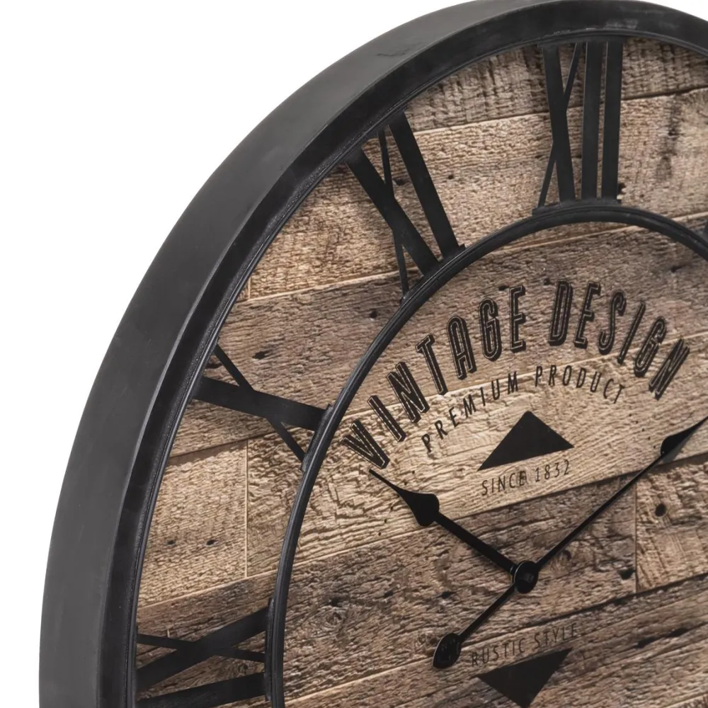 maxibazar Horloge Metal Oscar D.80Cm- Horloges