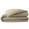maxibazar Housse Couette 240X220Cm Percale Uni 78 Fils Sable- Housses De Couette