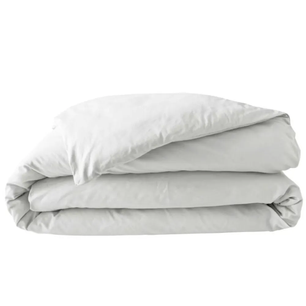 maxibazar Housse Couette 240X220Cm Percale Uni 78 Fils Blanc- Housses De Couette