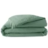 maxibazar Housse Couette 240X220Cm Percale Uni 78 Fils Tilleul- Housses De Couette