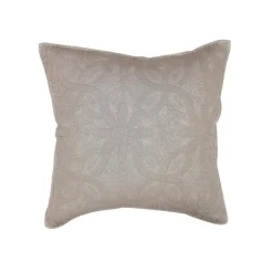 maxibazar Housse De Coussin 40 X 40 Cm Florette Taupe- Couvre-Lits, Boutis Et Edredons