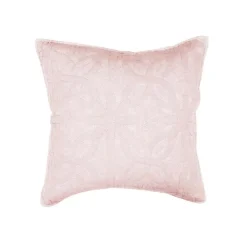 maxibazar Housse De Coussin 40 X 40 Cm Florette Rose- Couvre-Lits, Boutis Et Edredons