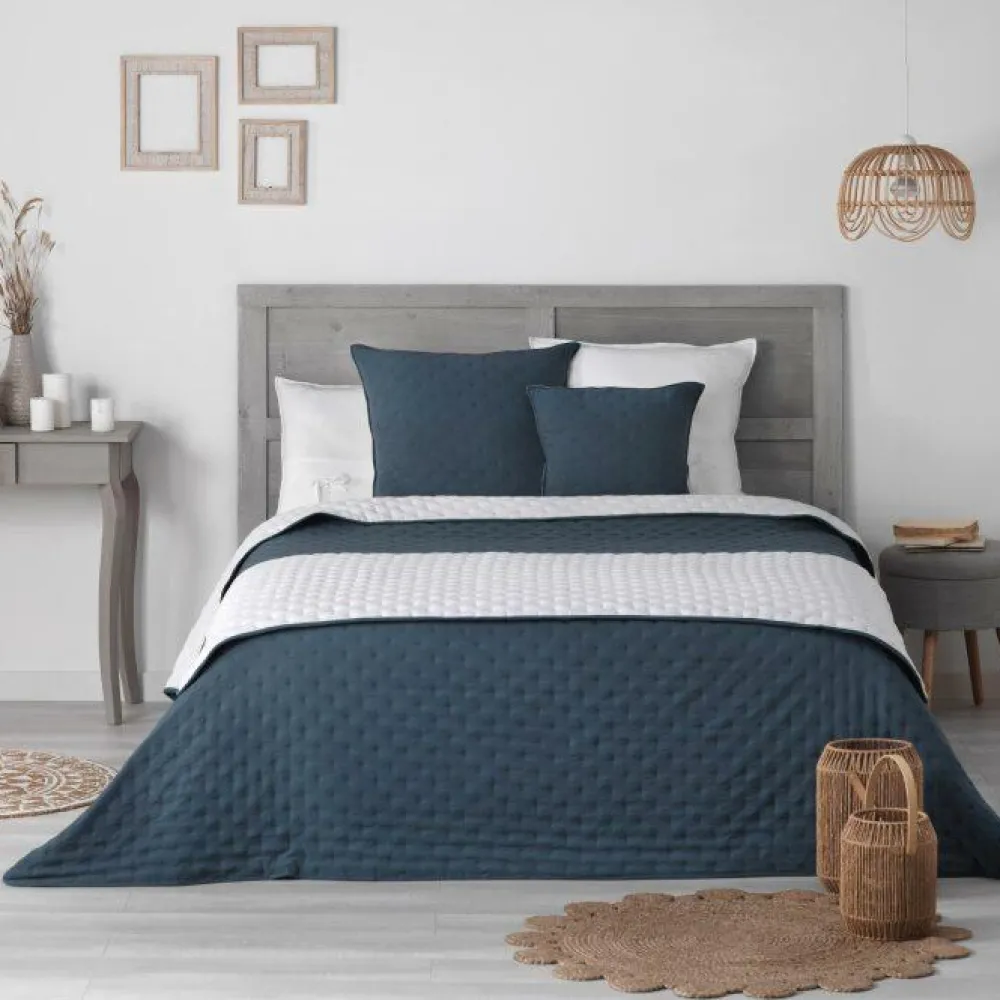 maxibazar Housse De Coussin Et Encart 40X40 Cm Microfibre Bicolore- Couvre-Lits, Boutis Et Edredons