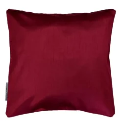 maxibazar Housse De Coussin 40X40Cm Shantung Uni Shana Bordeaux- Rideaux Basiques Et Coussins