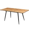 * Tables À Manger>Icey Table Extensible Pieds Et Contour Noir 140X180Cm