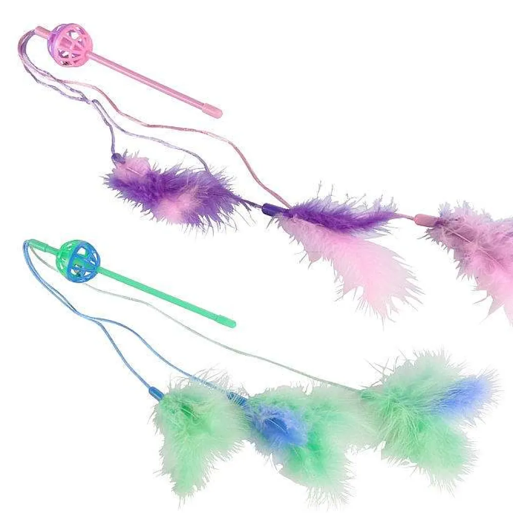 Jouets|* Jouet Canne A Peche Avec Plume Et Grelot 18Cm