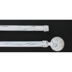 maxibazar Kit Ext 120 210 Cm D19 Double Barres Embout Paloma Blc Noir- Kits De Tringle