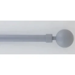 maxibazar Kit Ext 120 210 Cm D19 Embout Basic Gris Mat- Kits De Tringle