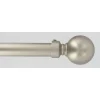 maxibazar Kit Ext 120 210 Cm D28 Embout Boule Argent Mat- Kits De Tringle