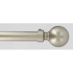 maxibazar Kit Ext 120 210 Cm D28 Embout Boule Argent Mat- Kits De Tringle