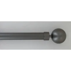 maxibazar Kit Ext 120 210 Cm D28 Embout Gaia Gris Beton- Kits De Tringle