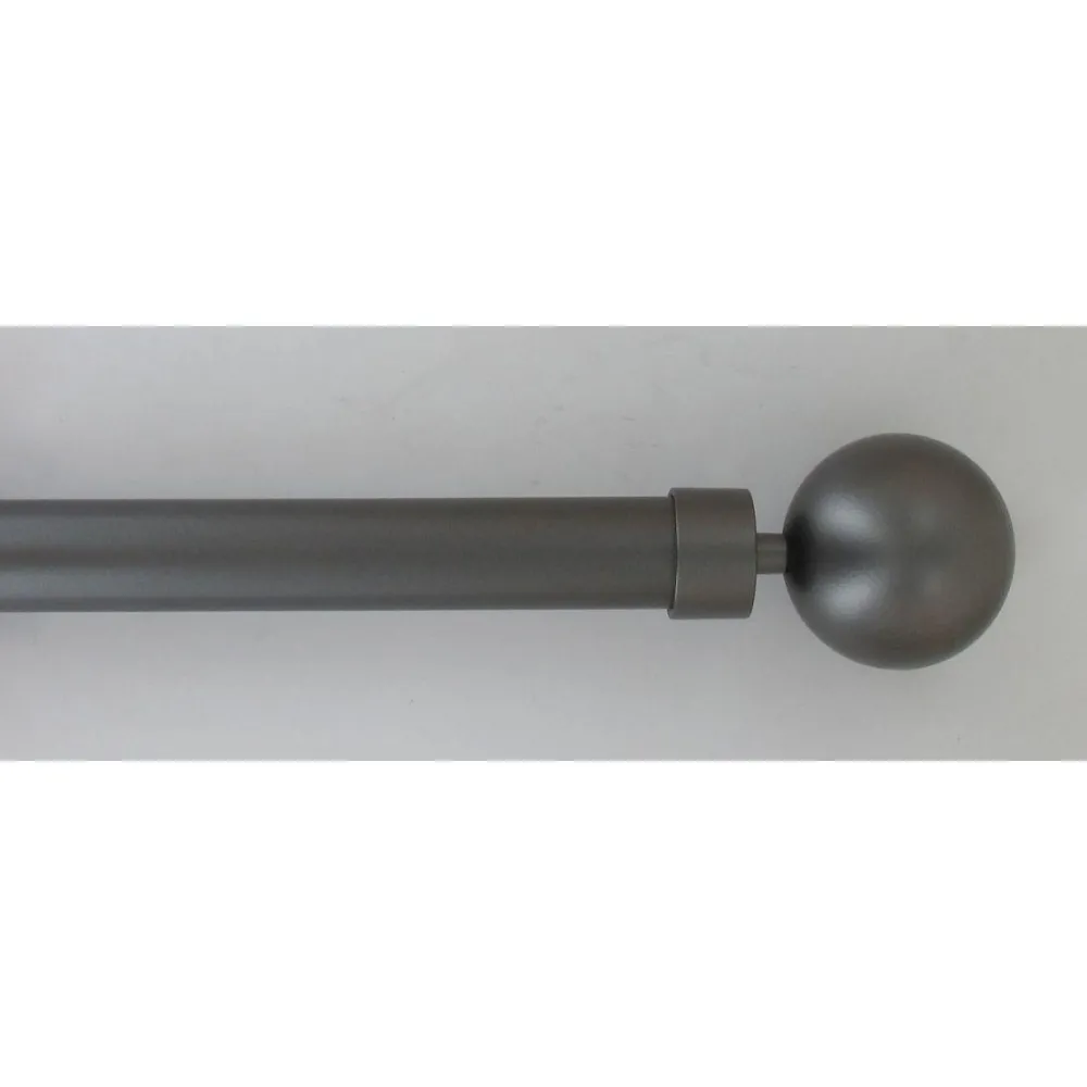 maxibazar Kit Ext 120 210 Cm D28 Embout Gaia Gris Beton- Kits De Tringle