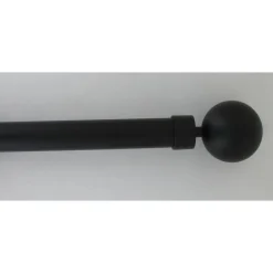 maxibazar Kit Ext 120 210 Cm D28 Embout Gaia Noir Mat- Kits De Tringle