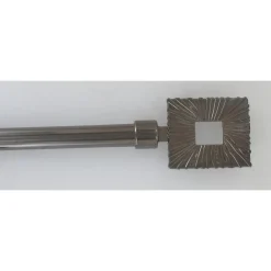 maxibazar Kit Ext 120 210 Cm D19 Embout Solaire Graphite- Kits De Tringle