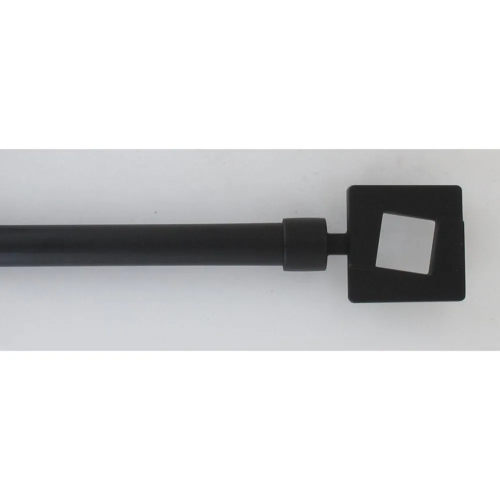 maxibazar Kit Ext 120 210 Cm D19 Embout Studio Noir Mat- Kits De Tringle