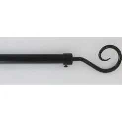 maxibazar Kit Ext 100 190Cm D.19Cm Embout Crosse Noir Laque- Kits De Tringle
