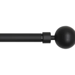 maxibazar Kit Ext D.19Cm Embout Basic Noir Mat- Kits De Tringle