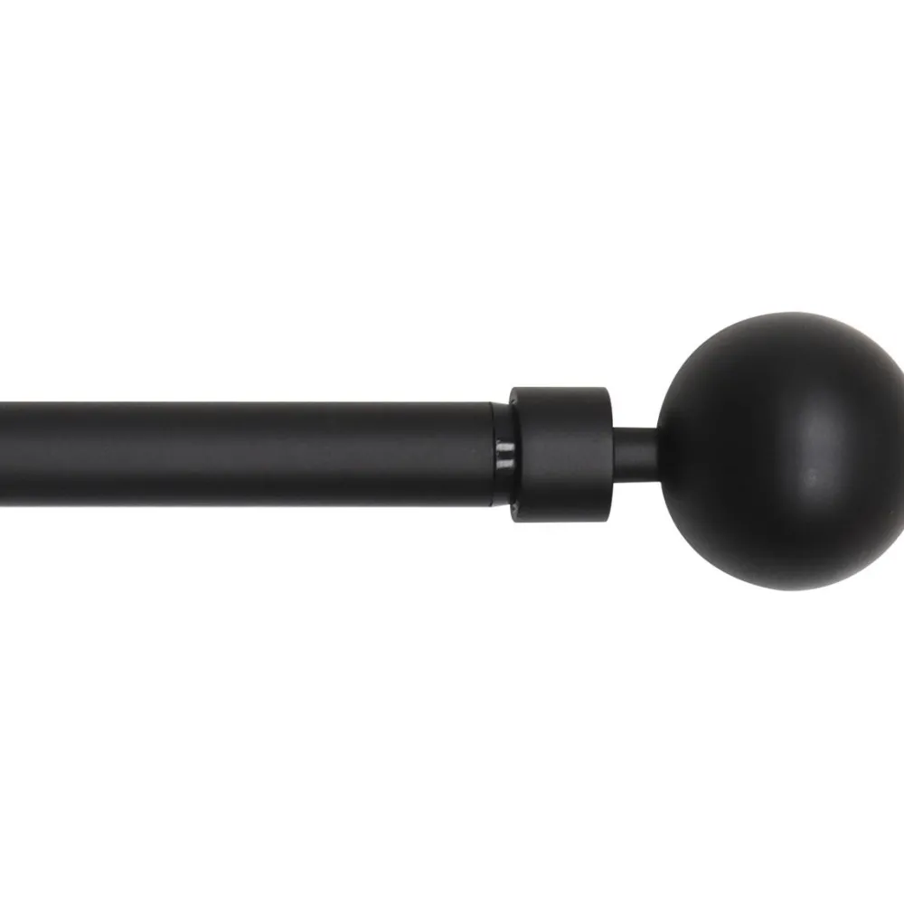 maxibazar Kit Ext D.19Cm Embout Basic Noir Mat- Kits De Tringle