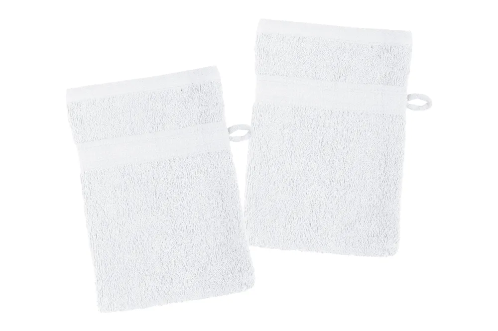 maxibazar Lagune Lot 2 Gants 15X21 Blanc- Eponge Bio 500G