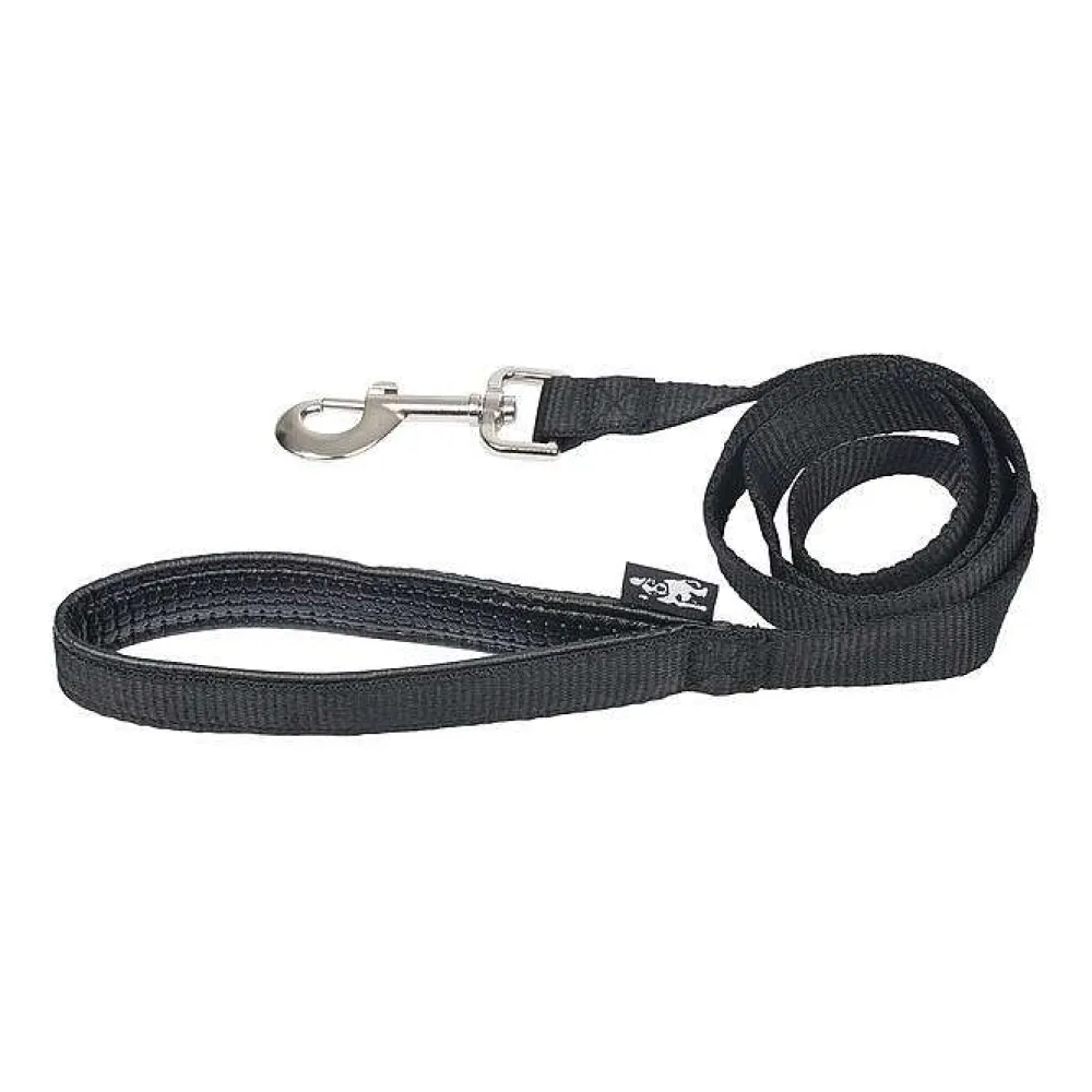 Couchage Et Transport|* Laisse Essentiel Poignee Confort 120X2.5Cm Noir