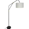 Atmosphera Lampadaire Arc Luce Noir Dore H.171Cm- Lampadaires