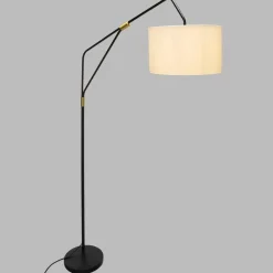 Atmosphera Lampadaire Arc Luce Noir Dore H.171Cm- Lampadaires