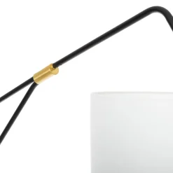Atmosphera Lampadaire Arc Luce Noir Dore H.171Cm- Lampadaires
