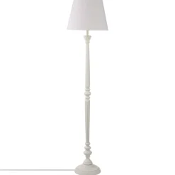 Atmosphera Lampadaire Bois Blanc Leo H.153Cm X2Colis- Lampadaires