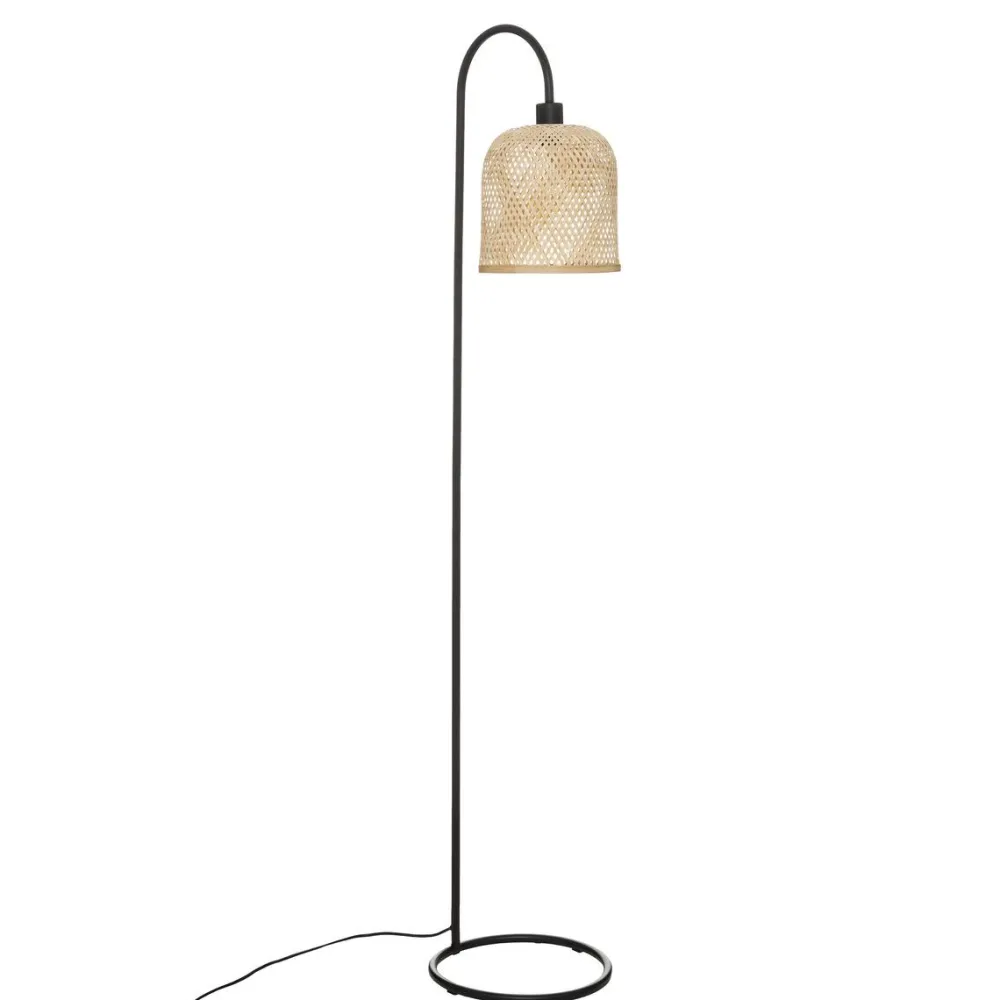 maxibazar Lampadaire Droit Alicante Noir H.159Cm- Lampadaires