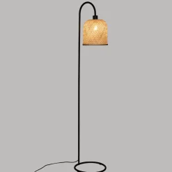 maxibazar Lampadaire Droit Alicante Noir H.159Cm- Lampadaires