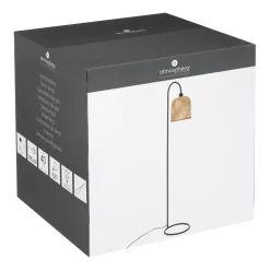 maxibazar Lampadaire Droit Alicante Noir H.159Cm- Lampadaires