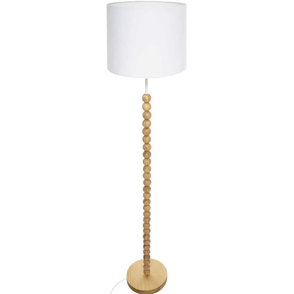 Atmosphera Lampadaire Droit Nino Blanc H.146Cm- Lampadaires