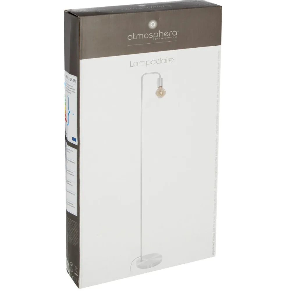Atmosphera Lampadaire Metal Blanc Keli H.150Cm- Lampadaires