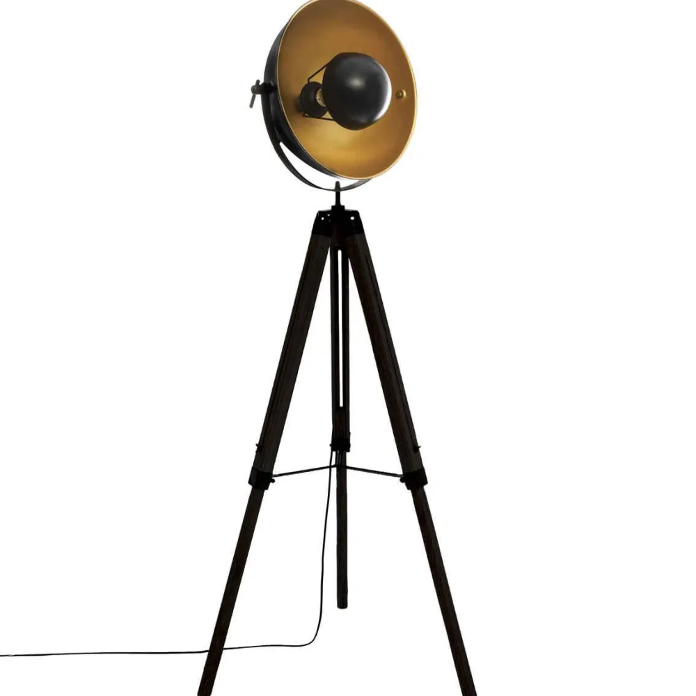 Atmosphera Lampadaire Trepied Loft Noir Lahti- Lampadaires