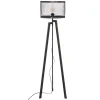 maxibazar Lampadaire Trepied Noah Noir H.140Cm- Lampadaires