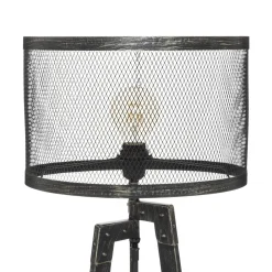 maxibazar Lampadaire Trepied Noah Noir H.140Cm- Lampadaires