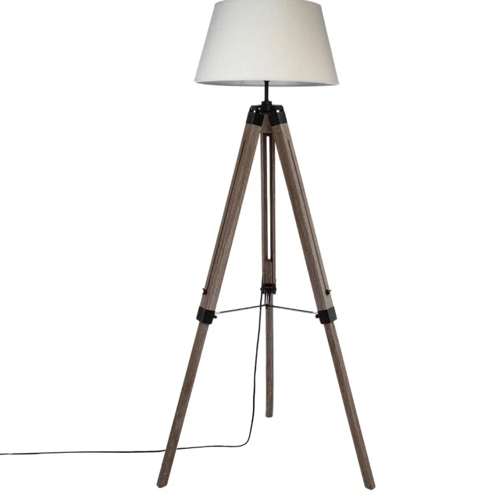 Atmosphera Lampadaire Trepied Runo Lin H.145Cm- Lampadaires