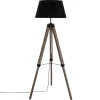 Atmosphera Lampadaire Trepied Runo Noir H.145Cm- Lampadaires