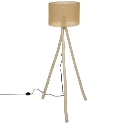 maxibazar Lampadaire Trepied Seav Naturel H.151Cm- Luminaires