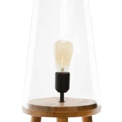 Atmosphera Lampadaire Verre Et Bois- Lampadaires