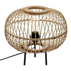 Atmosphera Lampe A Poser Trepied Bambou Eads- Lampes A Poser