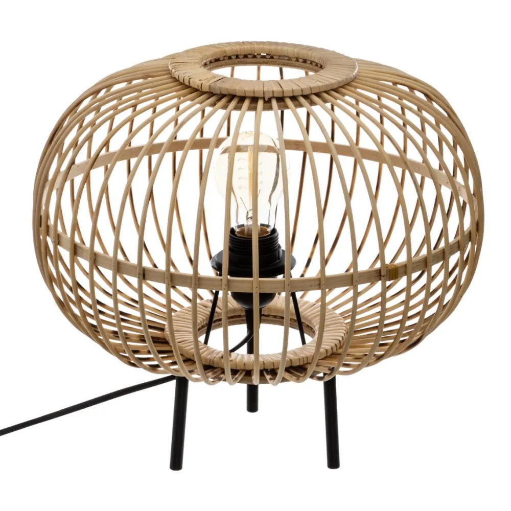 Atmosphera Lampe A Poser Trepied Bambou Eads- Lampes A Poser