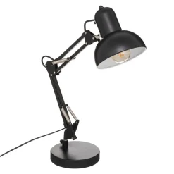 maxibazar Lampe Arc Bren Noir H.55.8Cm- Lampes A Poser