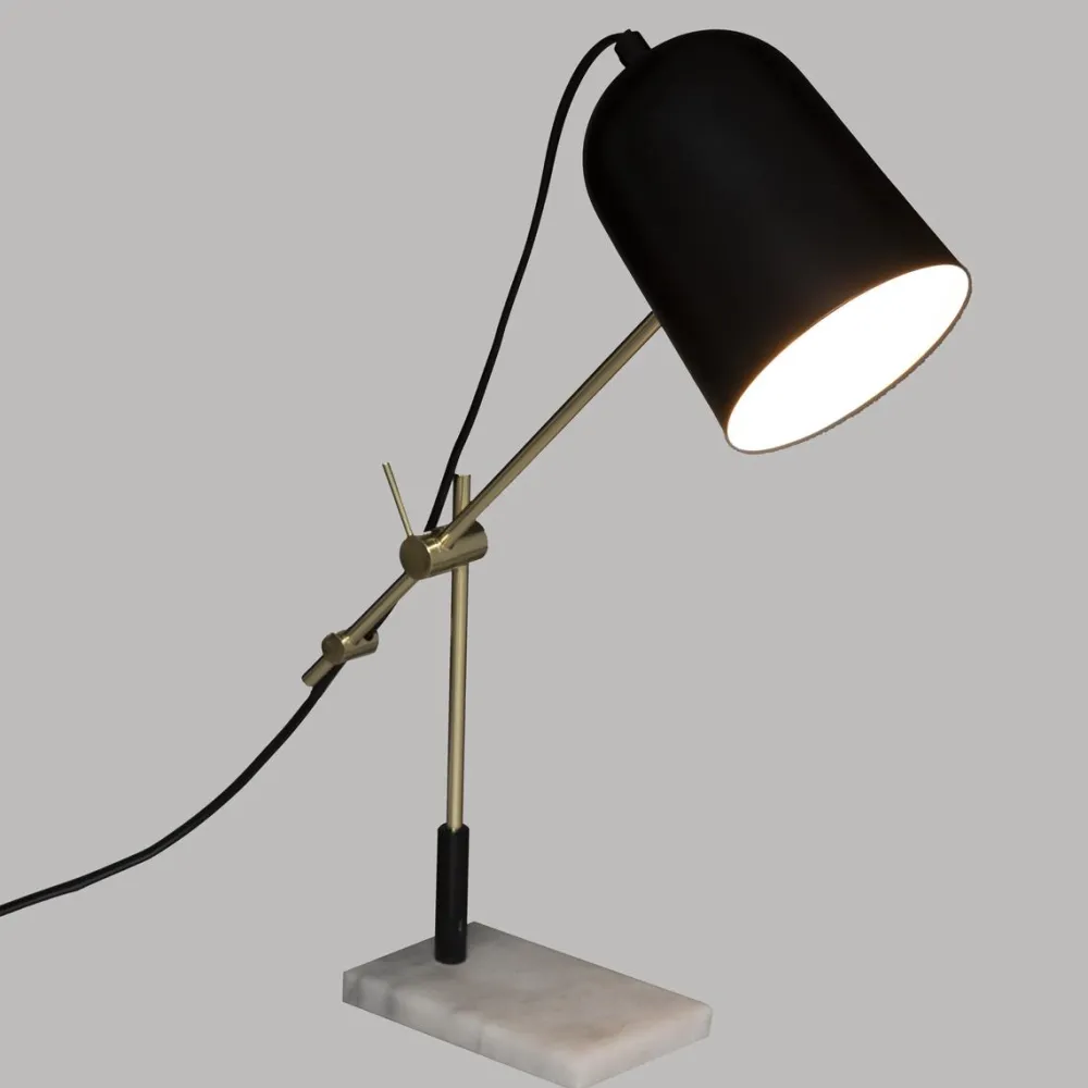 Atmosphera Lampe Arc Suite Noir Dore H.40Cm- Lampes A Poser
