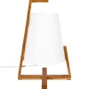 Atmosphera Lampe Bambou Abat Jour Plastique H.31Cm- Lampes A Poser