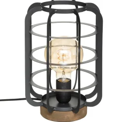 Atmosphera Lampe Berry Gris Fonce H.28Cm- Lampes A Poser