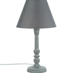 Atmosphera Lampe Bois Gris Leo H.36Cm- Lampes A Poser