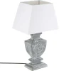 Atmosphera Lampe Bois Patine Gris H.53.5Cm- Lampes A Poser